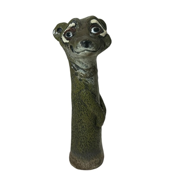 Set of 4 vintage standing meerkat ornaments. Resin, vintage, home garden decor. - Picture 4 of 12